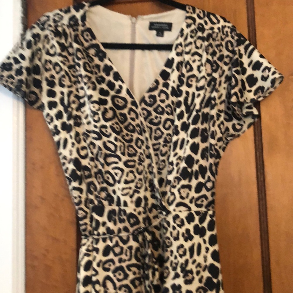 Mid length leopard dress worn once